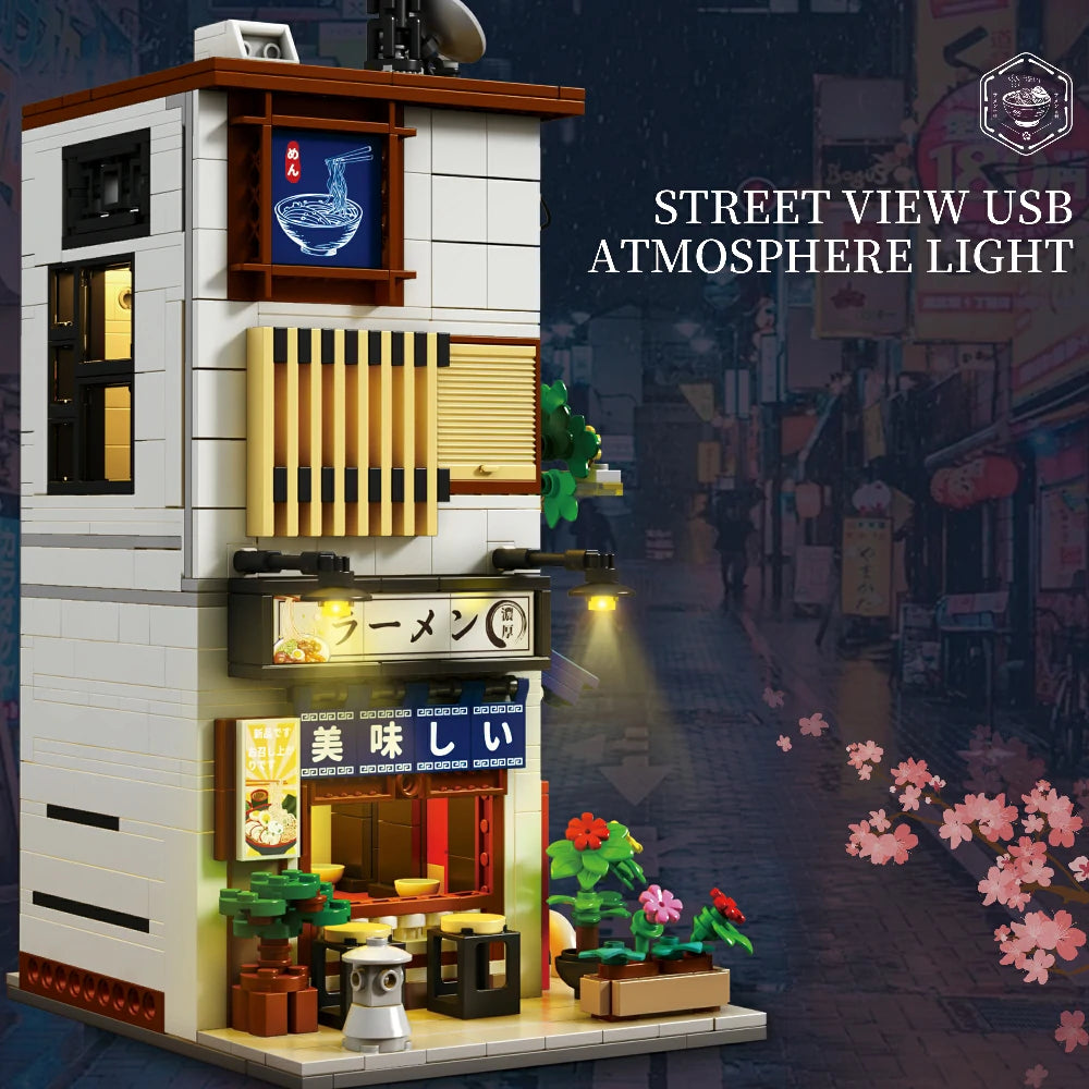Reobrix 66501 Ramen Restaurant | 2-in-1 Klemmbaustein-Set