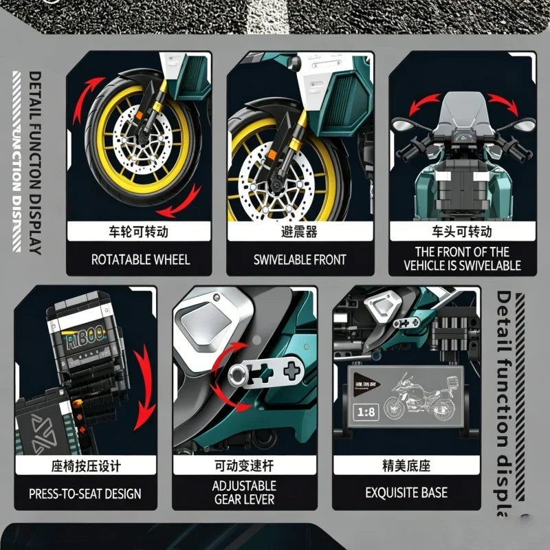 Panlos 672305 Adventure Motorrad 1:8