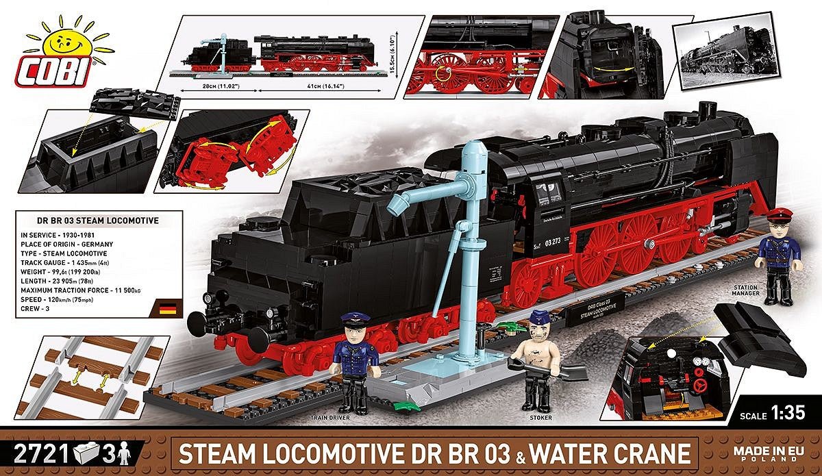 COBI 6286 DR BR 03 Steam Locomotive & Water Crane - Executive Edition - Jobrix