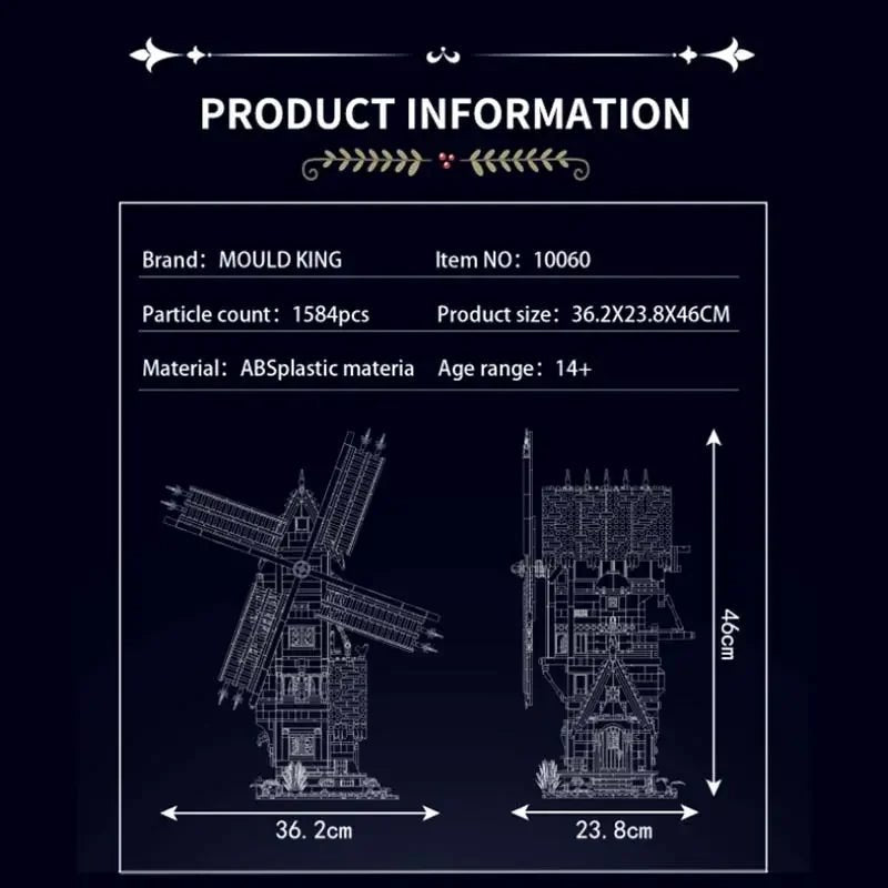 Mould King 10060 - Mittelalterliche Windmühle - Jobrix